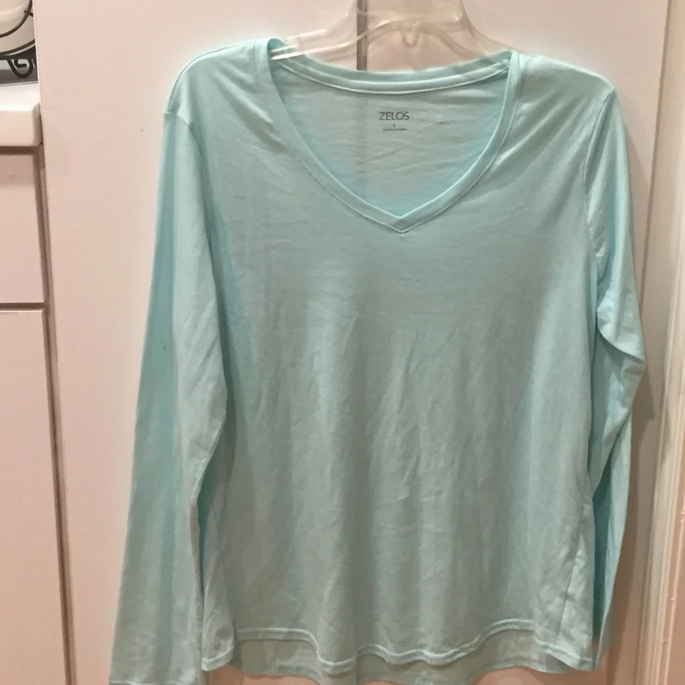 Zelos Active V-Neck Long-Sleeve Pink - XL NWT